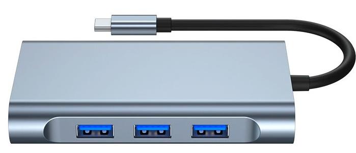 10in1 Type C To Hdmi Usb 3.0 Sd Tf Kart Rj45 Ethernet Vga 3.5mm Çevirici Çoklayıcı Hub