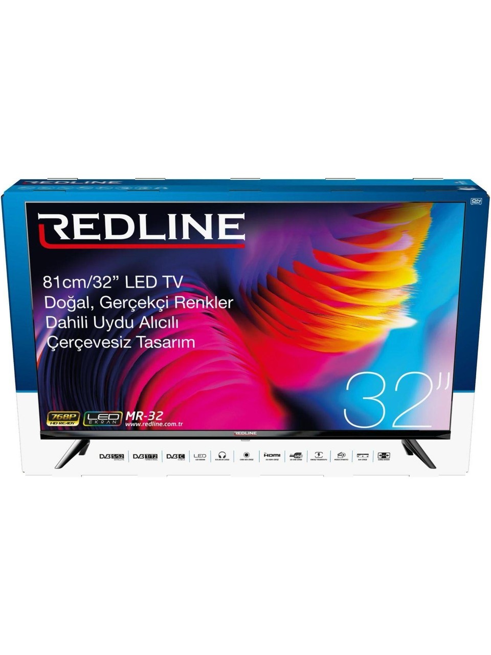 Redline MR-32 32inç 81 Ekran Dahili Uydu Alıcılı HD LED TV(Çerçevesiz)