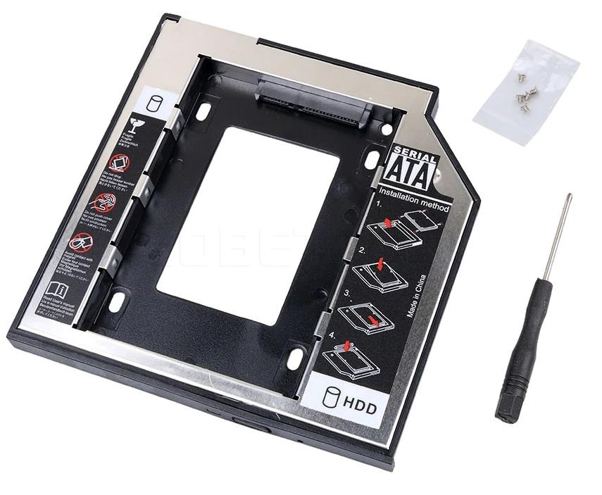 Sata Hdd Harddisk Caddy Kızak Kutu Laptop Ssd Notebook İkinci Hdd Takma Aparatı 12.7mm