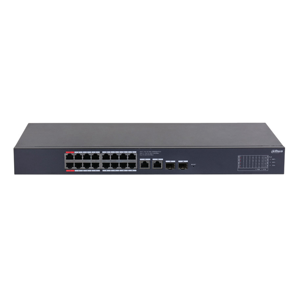 DAHUA CS4220-16GT-240 16GE PoE Port (240W), 2GE Uplink, 2xSFP Cloud.Managed