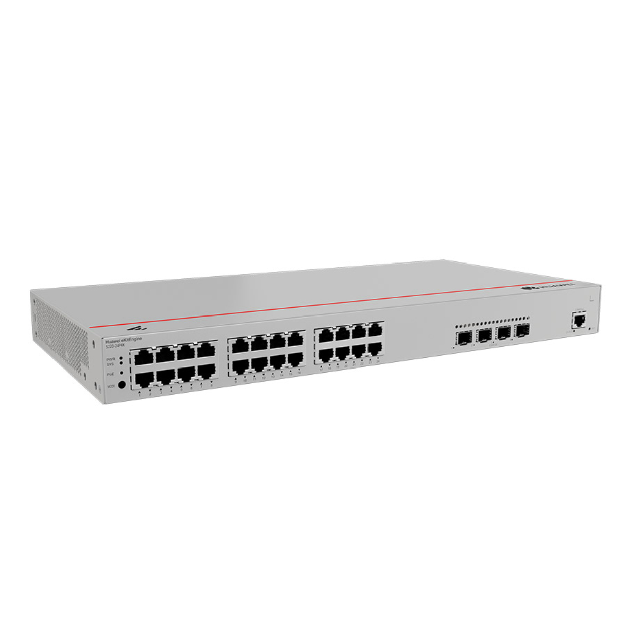 HUAWEI eKitEngine S220-24P4X 24GE PoE+ Port (400W), 4x10G SFP+ Yönetilebil