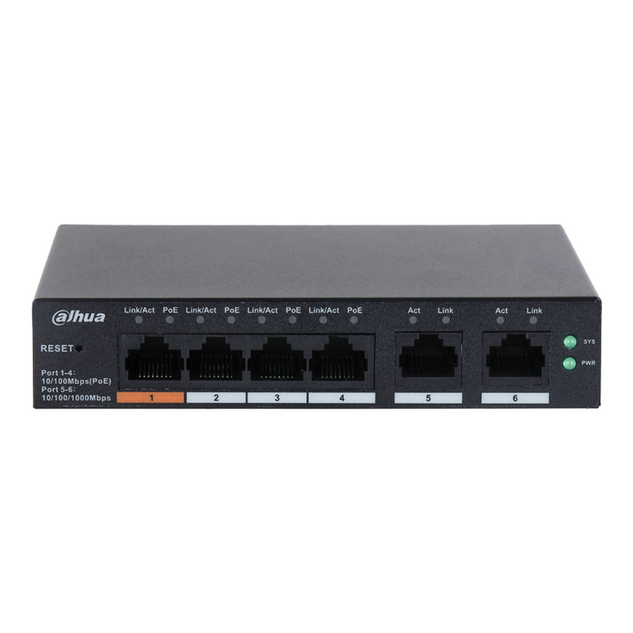 DAHUA CS4006-4ET-60 4FE PoE Port (60W), 2GE Uplink Cloud Managed Switch