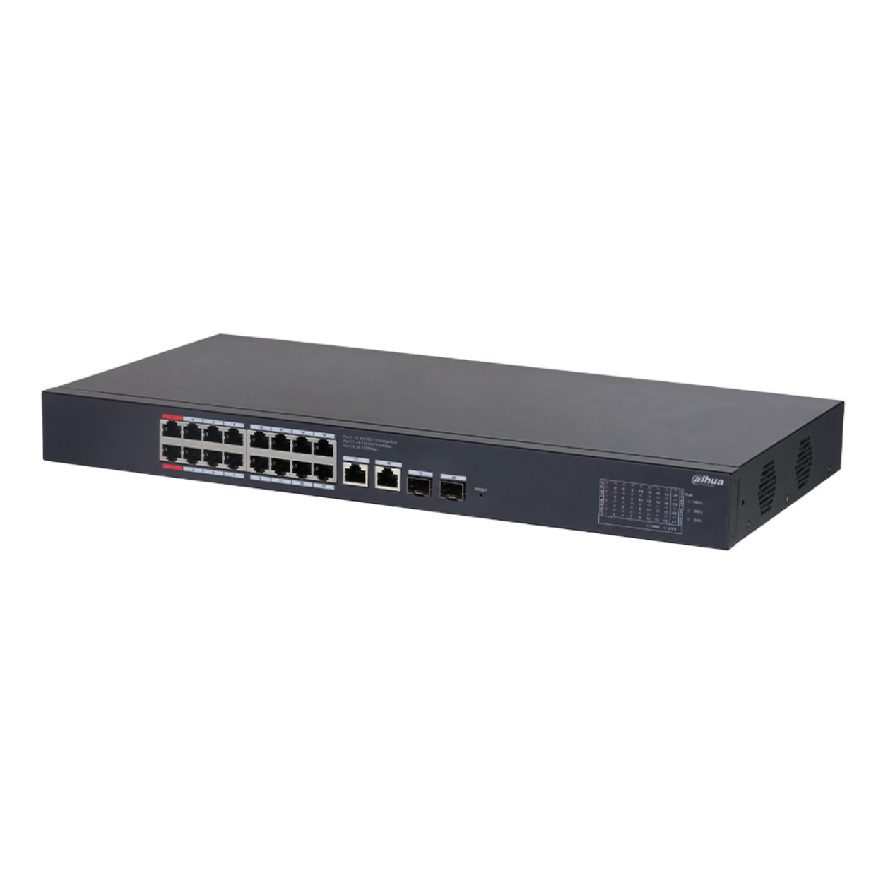 DAHUA CS4220-16GT-240 16GE PoE Port (240W), 2GE Uplink, 2xSFP Cloud.Managed