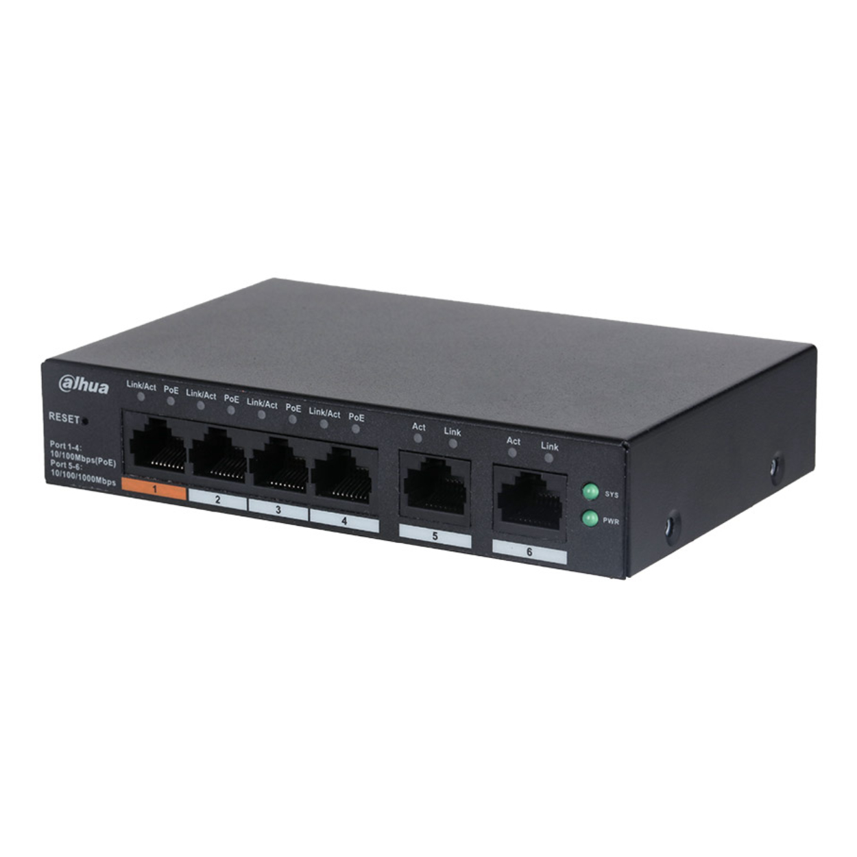 DAHUA CS4006-4ET-60 4FE PoE Port (60W), 2GE Uplink Cloud Managed Switch