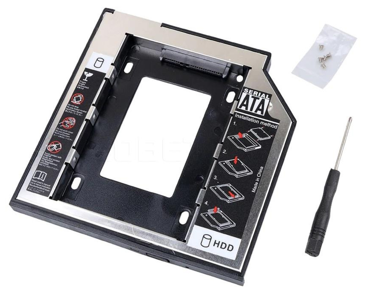 Sata Hdd Harddisk Caddy Kızak Kutu Laptop Ssd Notebook İkinci Hdd Takma Aparatı 12.7mm