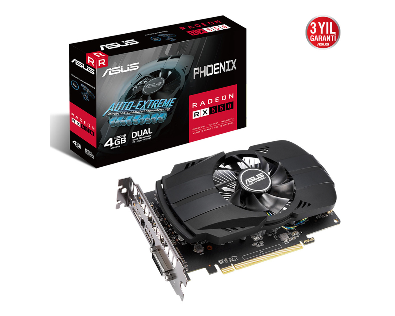 Asus PH-RX550-4G-EVO 128 Bit GDDR5 4 GB Ekran Kartı