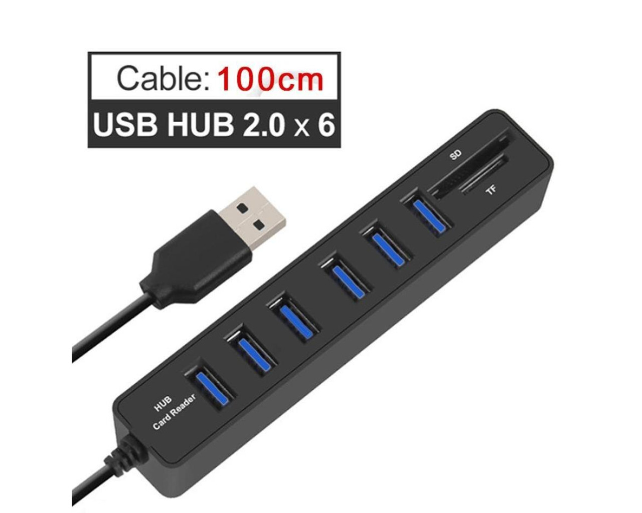 6 Port Usb Hub MicroSD Tf Sd Kart Okuyucu Çoklayıcı