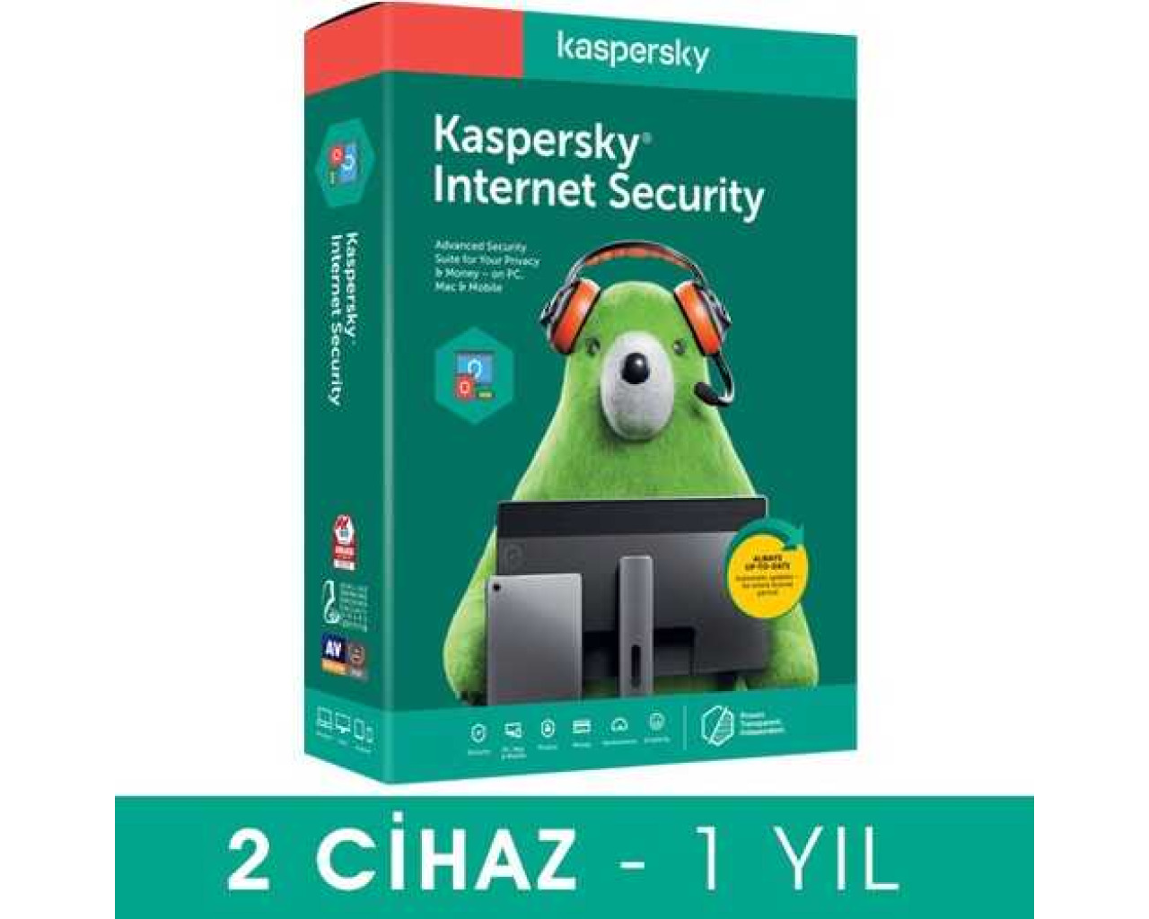 Kaspersky Internet Security - Multi Device ( 2 Cihaz - 1 Yıl ) Kutulu Orjinal