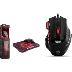 Everest SGM-X7 Usb Siyah Makrolu 7200dpi Oyuncu Mouse + Gaming Mouse Pad Hediyeli